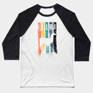 Llama Paint Baseball T-Shirt